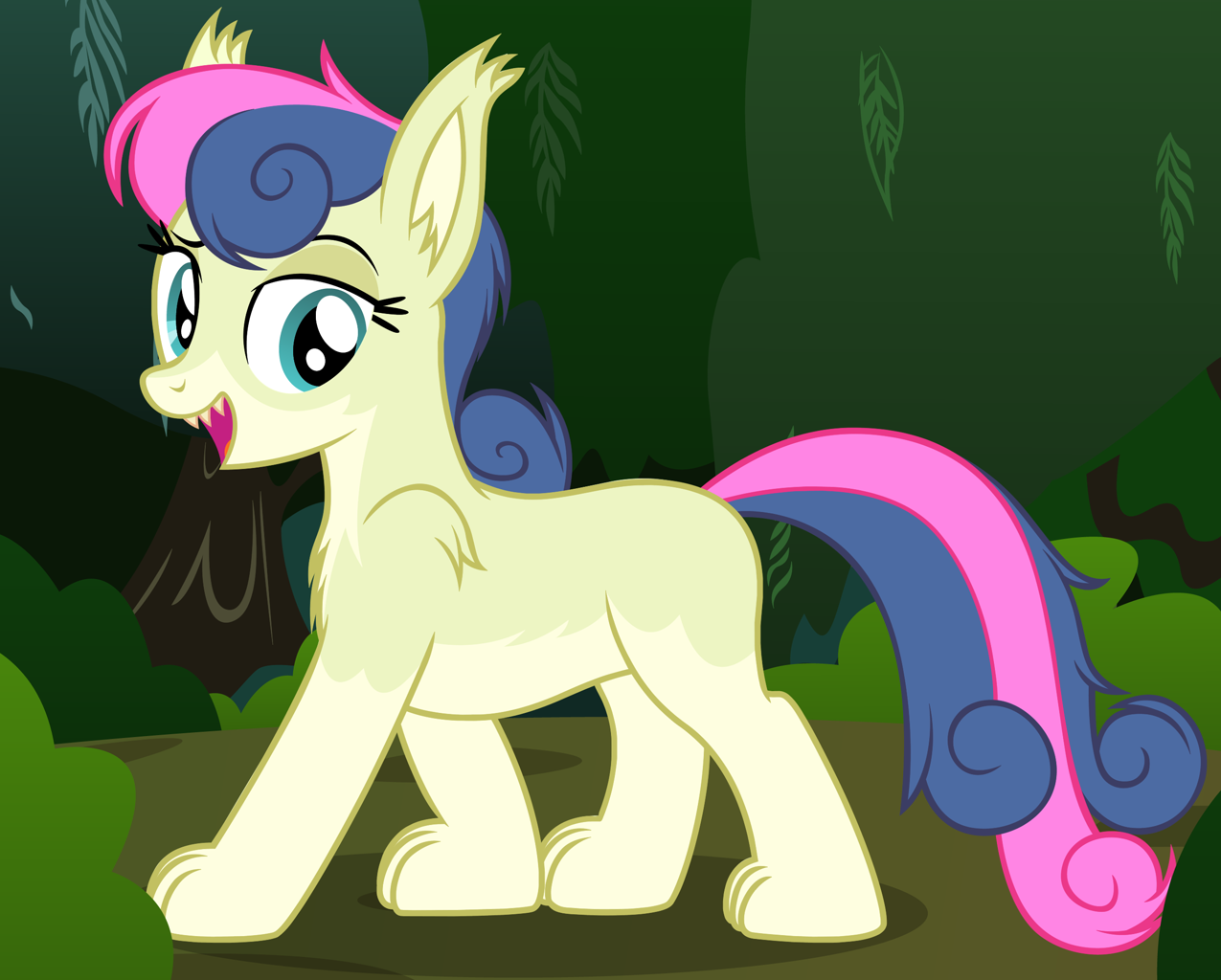So I didn't do any drawing the past five or so days since I was too busy not working, sleeping until noon, eating Christmas leftovers, and consuming impressive quantities of eggnog, so I'm just going to upload some old alternates from pics I did a while back :P
This one's good anyways since Lyra actually covered up a lot of Bon's wolf body :D
>>2457728t