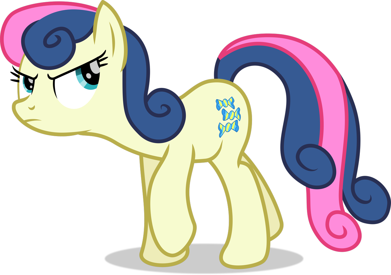 Bon Bon is not amused.
Traced from "Magical Mystery Cure" (Season 3 Episode 13).